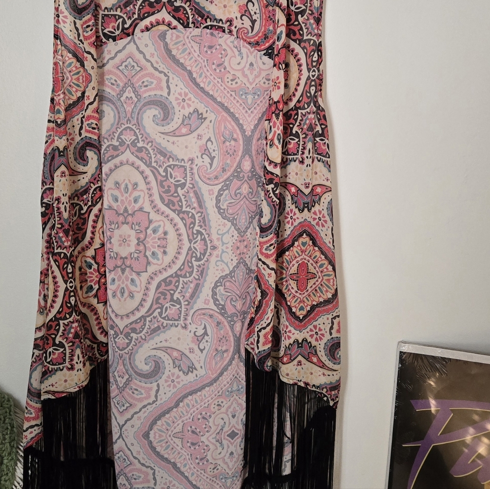 Xhilaration Multicolor Paisley Kimono